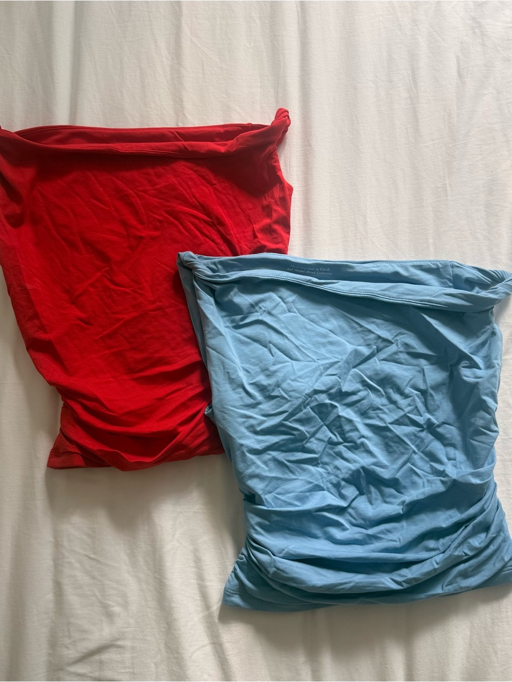 Abercrombie Off the Shoulder Top Set - Red and Light Blue size XS